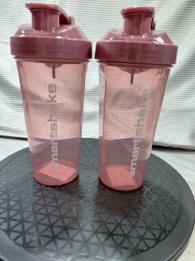2 NEW SmartShake Lite Protein Powder Shaker Cup Deep Rose 27oz Leak Proof
